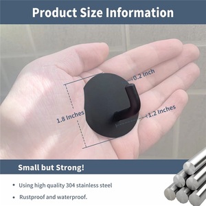Self-adhesive Iron <b>Hook</b> 3M Bathroom Kitchen Clothes Bathrobe Door <b>Hook</b> Wall Mounted Reusable Flexible for North America Europe - Product Image 2