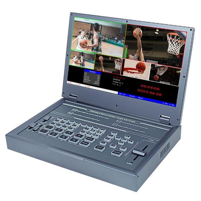 HDS9325 5-CH /DP 1080P Switcher Streaming DeviceWell Recording Studio Equipment 2 MIC Inputs Line RJ45 Network Upgrade