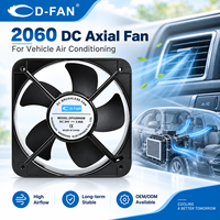 20060 200mm ventilateur à haute pression d'air 24v 48v ventilateur de refroidissement d'échappement industriel carré 200x200x60