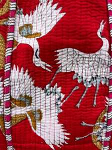 Bolsa de Transporte Acolchada de Algodón, Lavable, con Patrón Tradicional Impreso a Mano, Bolso de Hombro para Viajes y Compras - Product Image 5