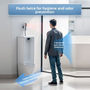 <span class=keywords><strong>Urinoir</strong></span> à capteur en acier inoxydable, installation apparente, minimalisme moderne, entièrement automatique, pour toilettes publiques masculines, chasse d'eau infrarouge intelligente - Product Image 4