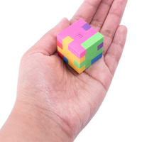 Soododo Lot de 9 Gommes en Caoutchouc en Forme de Cube, Fournitures Scolaires et de Bureau, Gomme à Crayon Colorée en Forme de Brique 3D