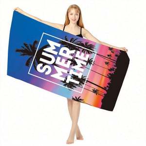 2025 New Arrivals High Quality Antimicrobial Summer <b>Beach</b> <b>Towel</b> with Custom Logo Printing Microfiber <b>for</b> Travel - Product Image 4