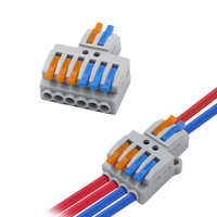 Mini connecteur de conducteur de fil rapide universel Compact 2/3 broches épissage Push-inTerminal Block 1 en sortie multiple avec trou de fixation
