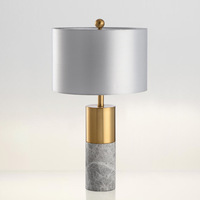 Lampe de bureau créative moderne, lampe de table minimaliste en marbre de style américain pour salon, villa, chambre à coucher, chevet