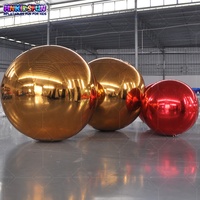 Esfera de Globo Espejo Inflable Gigante de PVC Personalizada - Impermeable, Tamaños Personalizables para Publicidad en Fiestas