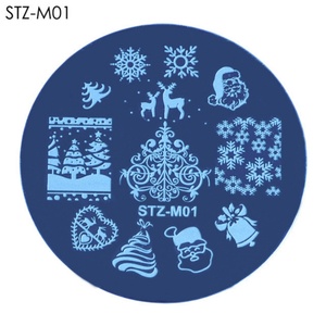 Nueva Placa de Estampado de Uñas con Diseño de Copos de Nieve Navideños, Placa Redonda de Acero Inoxidable para Estampado de Uñas - Product Image 6
