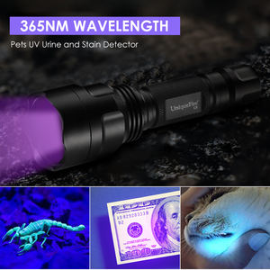 Lampe torche UV UniqueFire C8, lumière noire 365nm, détecteur ultraviolet pour la détection d'urine de chien, de taches d'animaux et de punaises de lit - Product Image 6