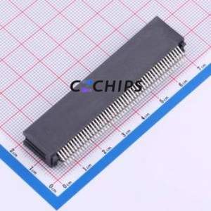 HEE100LP03BK Gold Finger Connector Through hole Component (THT),P=1.27mm Connector EDGE SLOT 1.27mm 100P Clamp Plate - Product Image 2