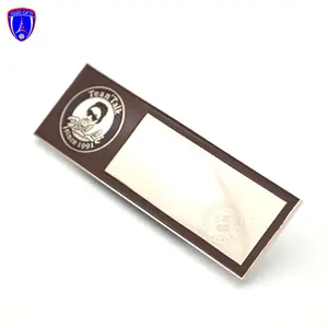 High quality China suppliers wholesale custom metal logo name plate badge with safety pin clasp