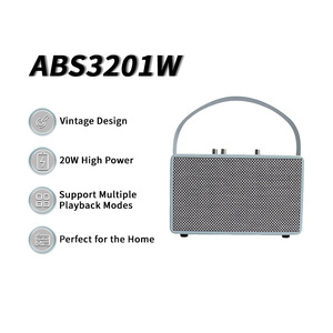 GENCE ABS3201W <span class=keywords><strong>Enceinte</strong></span> Karaoké Double <span class=keywords><strong>3</strong></span> Pouces ABS avec Sortie 5.0 15W2, Batterie Intégrée, Portable, Design Rétro, pour Extérieur, Lecture par Carte - Product Image 3
