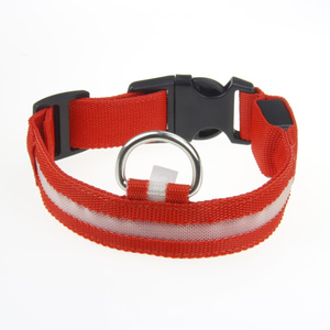 Có thể điều chỉnh Nylon Pet <span class=keywords><strong>LED</strong></span> Dog Collar với mềm mại phong cách Chiến thuật đêm an toàn nhấp nháy phát sáng trong bóng tối huỳnh quang mèo doga - Product Image 5