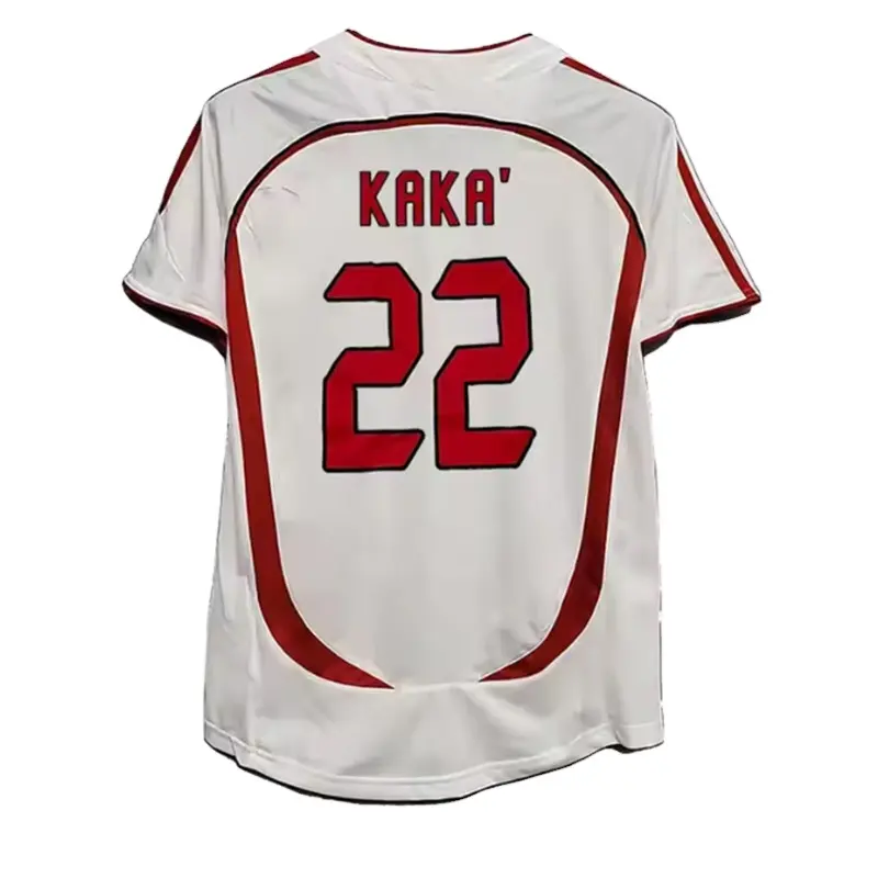 Camisa de futebol KaKa 2006-07 retrô de qualidade tailandesa de alta qualidade cidade de Milão camisa clássica de secagem rápida camisa de futebol vintage