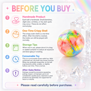 ลูกบอลบีบเล่นแบบทำมือ ของเล่นบีบคลายเครียด ของขวัญ - Product Image 6