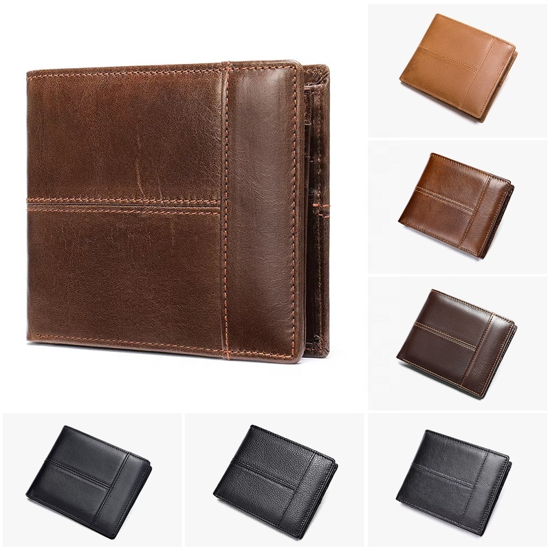 Custom Men Genuine Leather Bifold Slim