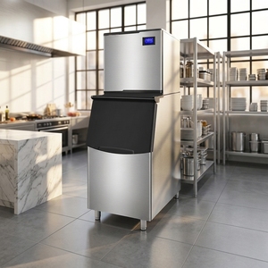 Macchina per il Ghiaccio Commerciale <span class=keywords><strong>BLG</strong></span> Certificata CE, in Acciaio Inox, Efficienza Energetica A++, No-Frost, 250kg, Cubetti Automatici - Product Image 1