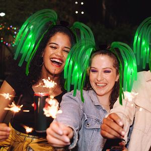 Creative Cross-Border New Glitter Noodle <b>Headband</b> Hot Selling Festive Christmas Thanksgiving <b>Easter</b> Clover Party Events - Product Image 3