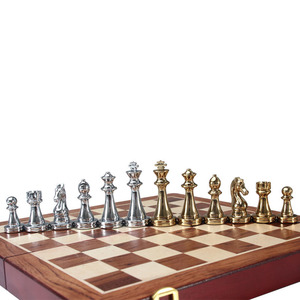 Juego de <span class=keywords><strong>ajedrez</strong></span> plegable portátil de lujo a precio de fábrica con caja de madera de Metal Juegos de <span class=keywords><strong>ajedrez</strong></span> <span class=keywords><strong>Ajedrez</strong></span> de alta calidad para regalo - Product Image 5