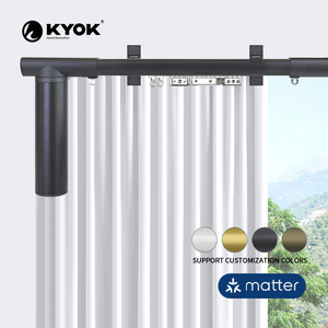 KYOK Smart Motorized <b>Curtain</b> Rod Aluminum Matter Compatible Bluetooth Control Minimalist Design <b>for</b> <b>Curtains</b> - Product Image 1