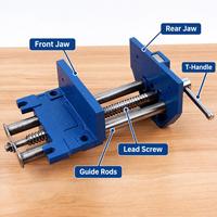 Étau de banc à serrage rapide TEBAK CNC pour le travail du bois, 7'' 9'', en fonte, adaptateur de table pour tour, fixation d'établi