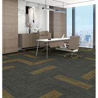 Carrelage de moquette amovible de luxe en nylon avec support en PVC, 33,33 x 100 cm, pour bureau, moquette modulaire