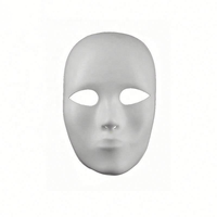 Masque en plastique blanc uni amusant pour le bricolage, les costumes, le cosplay, les fêtes costumées, le carnaval, l'Halloween