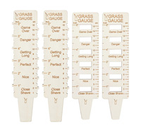 4 pièces, 2 styles, jauge de hauteur en bois pour plantes, règle de mesure de la croissance des plantes, outil de mesure de pelouse fait main pour l'extérieur