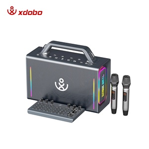 Sistema de Altavoces Karaoke Todo en Uno Xdobo de 200W, Juego de Micrófonos Inalámbricos Dobles, Reproducción TF/USB/AUX, Función PA para <span class=keywords><strong>Cumpleaños</strong></span> y Reuniones - Product Image 2