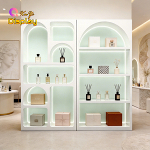 Vitrina de Perfumes LED de Lujo Ecológica con Exhibidor de Vidrio Moderno y Cerradura para Tiendas Minoristas y Salas de Exhibición - Product Image 1