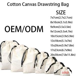 Wholesale Custom Printed Logo Recyclable <b>Canvas</b> Top Opening <b>Drawstring</b> Promotional Gifts Pouch Jewelry Eco Cotton Cloth Dust <b>Bag</b> - Product Image 2