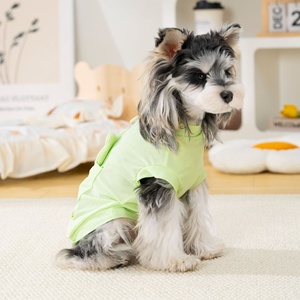 Chaleco sin mangas para perro de poliéster de seda helada, ecológico, transpirable y refrescante para verano, con aplique de oso 3D, bolsillo con broche y anilla en D - Product Image 3
