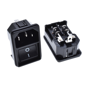 คุณภาพสูง IEC 60320 <span class=keywords><strong>C14</strong></span> ชายแผงขั้วต่อปลั๊ก AC ซ็อกเก็ต rocker สวิทช์ 3 Pins สําหรับอุปกรณ์การแพทย์ - Product Image 3