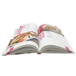 Lucido Hardback stampa a colori perdita di peso Fitness Daily Diet Journal Cookbook copertina rigida Meal Prep Magazine libro di ricette