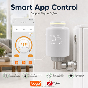 Valve thermostatique intelligente pour <span class=keywords><strong>radiateur</strong></span> Tuya WiFi, <span class=keywords><strong>thermostat</strong></span> programmable pour <span class=keywords><strong>radiateur</strong></span>, affichage LED, compatible avec Alexa Google Home - Product Image 3