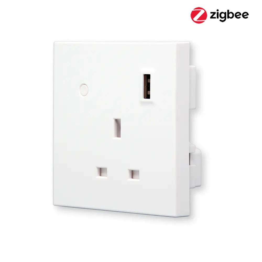 LerLink Tuya ZigBee Smart Wall Socket with Usb Ports UK Standard