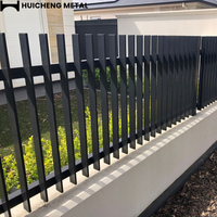 Moderne Australische stijl buiten aluminiumlegering zwart gepoedercoate privacy schuttingpanelen voor tuin en poorten