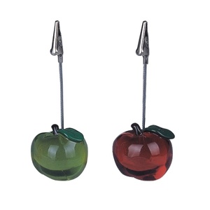 Clips de porte-mémo de base de pomme en résine support photo mignon porte-mémo de bureau - Product Image 1