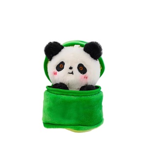 Black and White cat Holding Bucket Plush Keychain <b>Toy</b> for Key Organization and Display - Product Image 4