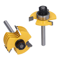 DZ Ajustable 3 Wing Slot Cutter Router Bit Set Vástago de 1/2 pulgadas Cortadores de ranurado de 6 piezas ODM Caja de molino frontal personalizable