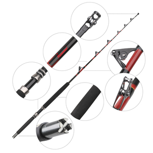 ราคาโรงงาน คันเบ็ดตกปลาทะเล SG-T ขนาด 6 ฟุต 50-130 ปอนด์ ทำจากโซลิดกลาส 1 ท่อน คันเบ็ดตกปลาจากเรือแบบแรงดึงสูง สำหรับปลาทะเลขนาดใหญ่ - Product Image 4