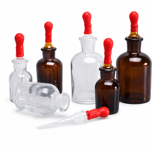 Flacon compte-gouttes en verre ambré transparent Degao avec corps transparent pour une observation facile de la couleur du réactif et du volume restant - Product Image 1