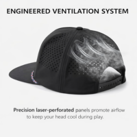 Casquette de golf et de baseball haute performance, respirante, découpée au laser, multi-tailles, compatible grandes têtes, avec cordon