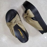 Sandales à plateforme pour femmes, tissu en microfibre, bout ouvert noué, chaussures décontractées d'été confortables pour femmes, semelle intermédiaire en EVA, tailles 31-44