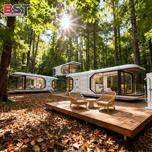 Maison conteneur mobile préfabriquée en acier, design moderne pour hôtel, villa, complexe hôtelier ou bureau, avec mobilier et cuisine inclus - Product Image 4