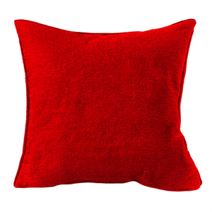Cojín de Chenilla Rojo Brillante de 50*50CM, Categoría de Producto: Cojines y Almohadas - Product Image 1