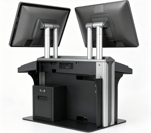 Flagship Dual Screen POS Terminal System 80mm <b>Printer</b> Scan Platform Compatible for Supermarket Retail Fully Loaded Workstation - Product Image 3