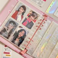 Carpeta de 6 Anillos A5 con 4, 2 y 1 Bolsillos Transparentes, Recambios de Hojas para Álbum de Fotos, Fundas para Tarjetas de Fotos, para Archivar Documentos