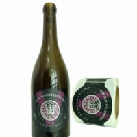 Haute qualité estampage à chaud en relief LOGO étiquettes auto-adhésives étiquette de vin vinyle étanche étiquette de vin fabricant