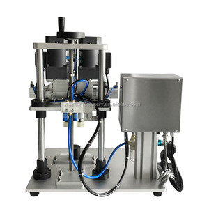 Nhỏ Bốn bánh xe nâng cấp máy đóng nắp vít khí nén chai khóa máy vịt miệng chai Máy cán - Product Image 6