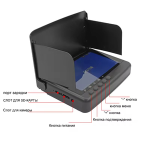 Caméra de pêche <span class=keywords><strong>sous</strong></span>-<span class=keywords><strong>marine</strong></span> professionnelle Ultra 4K avec moniteur OLED 5 ''et lampe infrarouge Détecteur de poissons étanche IP68 - Product Image 5
